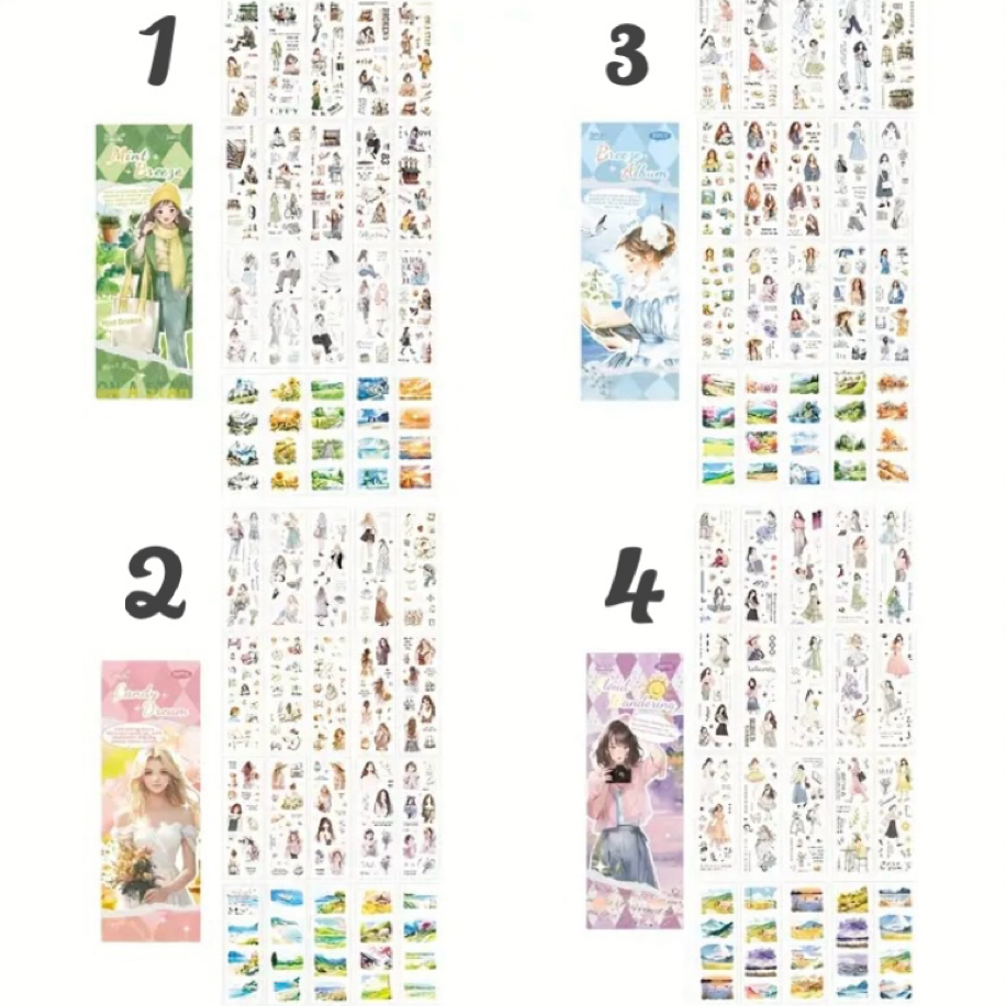 Life İs A Journey Pet Sticker Kitapçıkları | Bullet Journal Malzemeleri