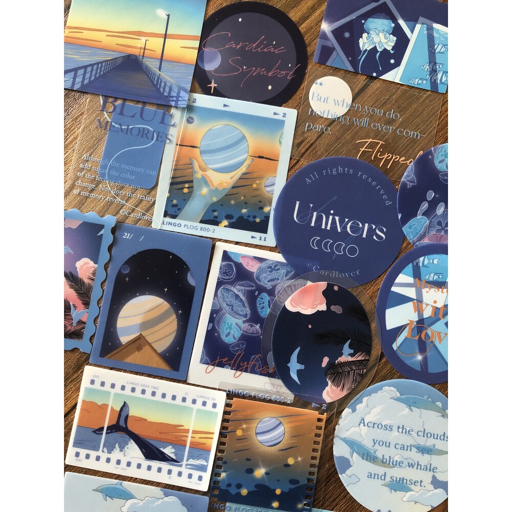 Dreamy Universe Pet Sticker Seti | Bullet Journal Malzemeleri