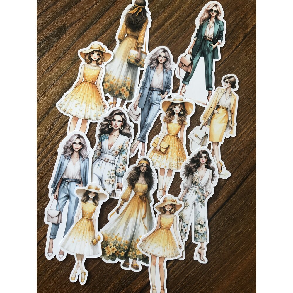 Spring Fashion Girls Sticker Seti | Bullet Journal Malzemeleri