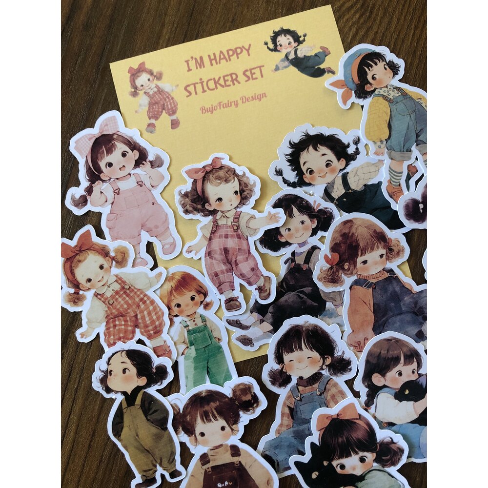 İ’m Happy Sticker Seti | Bullet Journal Malzemeleri