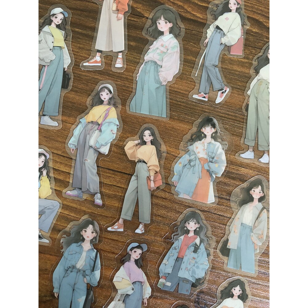 Daily Sweet Girls Pet Sticker Seti | Bullet Journal Malzemeleri