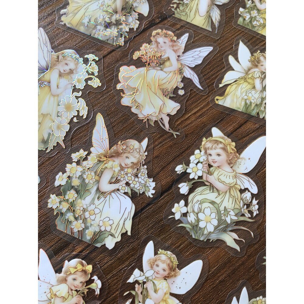 Daisy Fairy Bronzing Pet Sticker Seti | Bullet Journal Malzemeleri