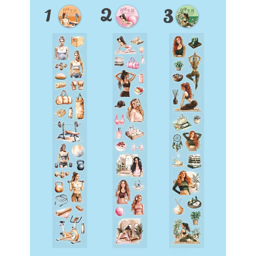 Sportive Girls Pre-cut Pet Bantlar/1 döngü | Bullet Journal Malzemeleri