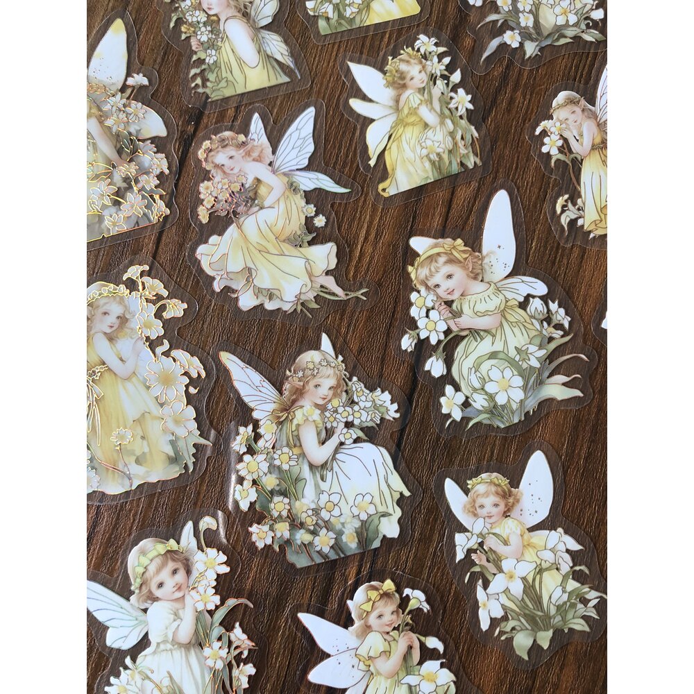 Daisy Fairy Bronzing Pet Sticker Seti | Bullet Journal Malzemeleri