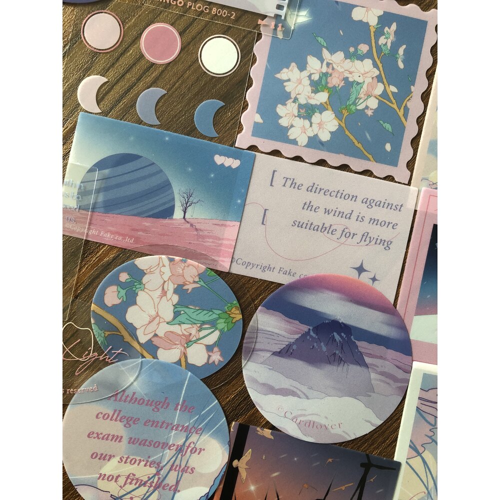Dream Planets Pet Sticker Seti | Bullet Journal Malzemeleri