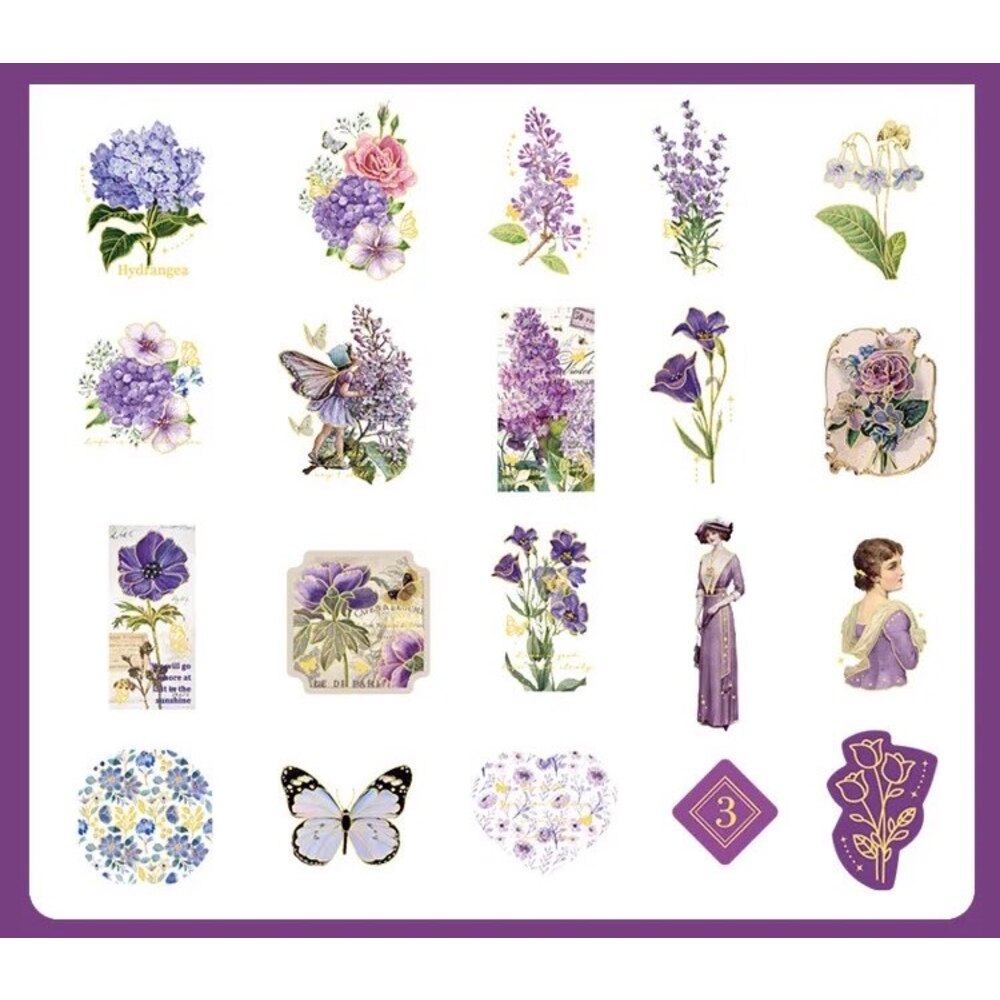 Vintage Floral Sticker Boxes | Bullet Journal Malzemeleri