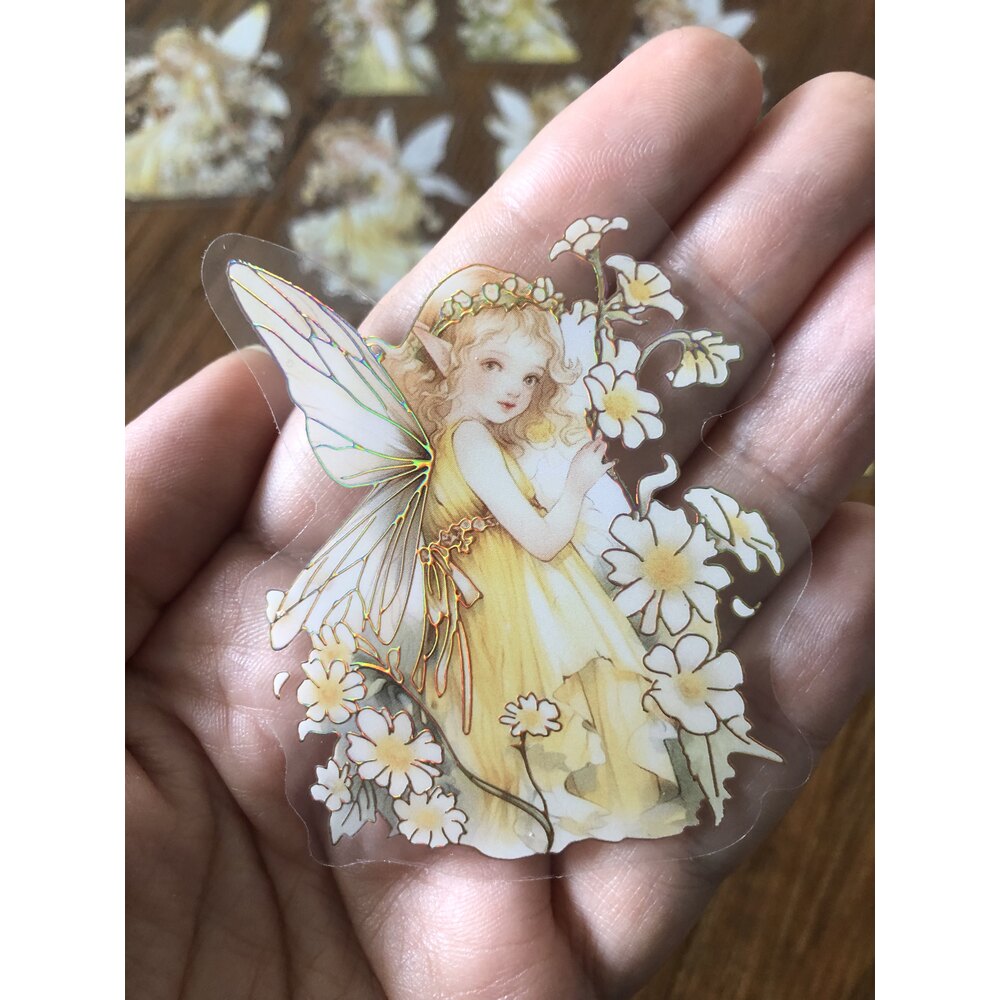 Daisy Fairy Bronzing Pet Sticker Seti | Bullet Journal Malzemeleri