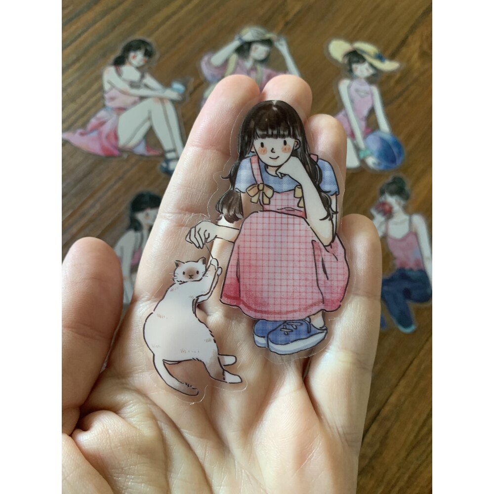 Pink Memories Pet Stickers/ Büyük Boy | Bullet Journal Malzemeleri