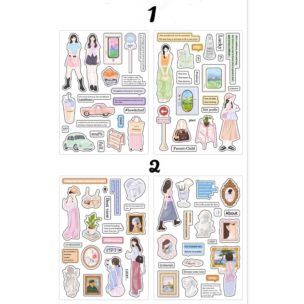 Daily Life Sticker Sheets | Bullet Journal Malzemeleri
