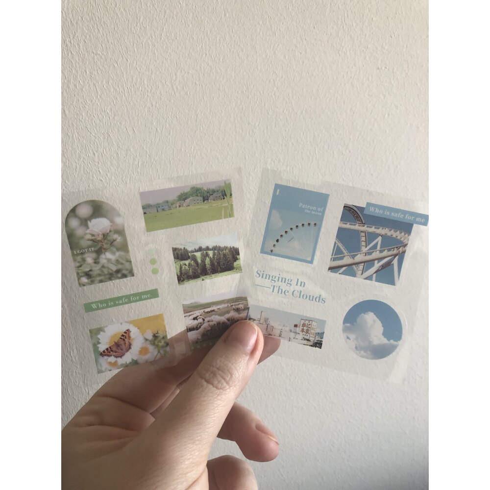 Colourful View Mini Pet Sticker Sheets | Bullet Journal Malzemeleri