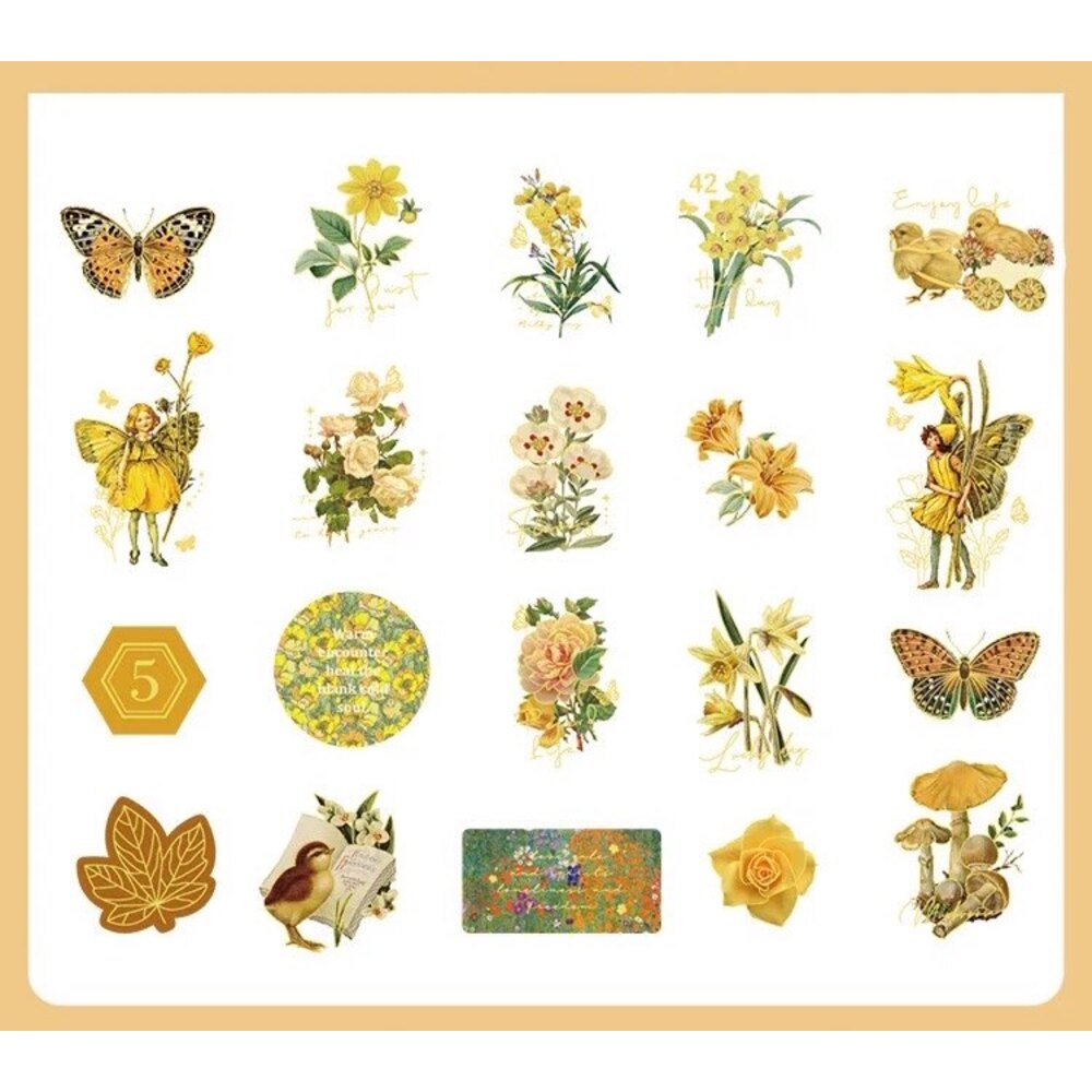 Vintage Floral Sticker Boxes | Bullet Journal Malzemeleri