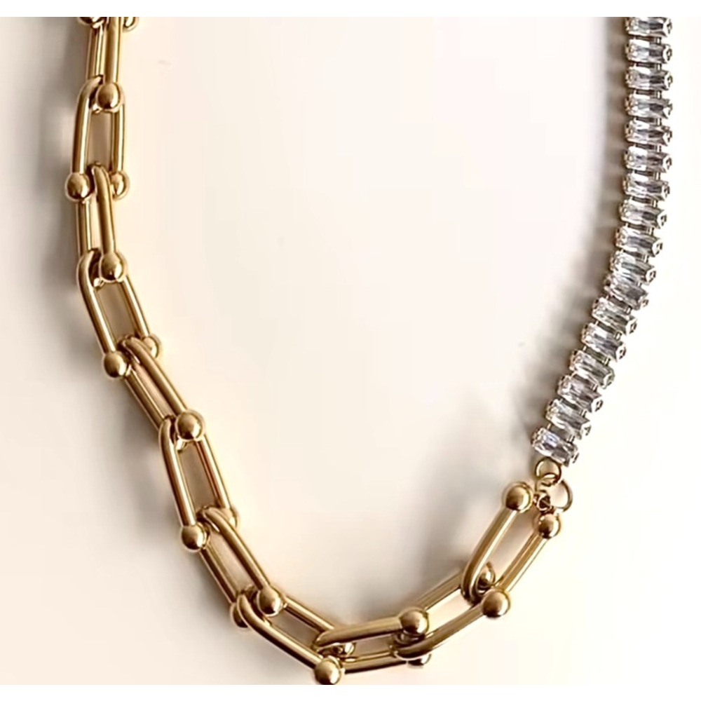  Tiffany Model Taşlı Gold Kolye