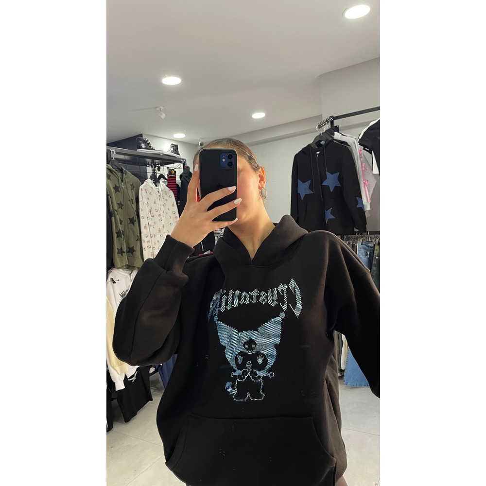 Crystalline Kuromi Mix Blue Hoodie