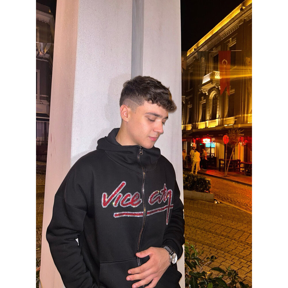 VİCE CİTY RED ZİP HOODİE