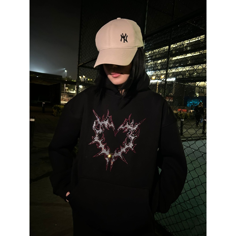 Crystalline Burning Heart Hoodie