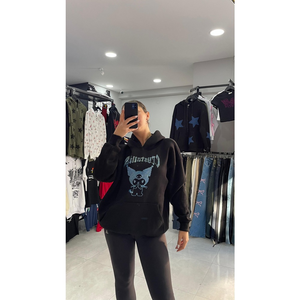 Crystalline Kuromi Mix Blue Hoodie