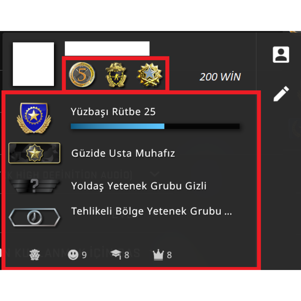 DMG 4  MADALYA 200 WİN 400 SAAT İLK MAİL FACEİT