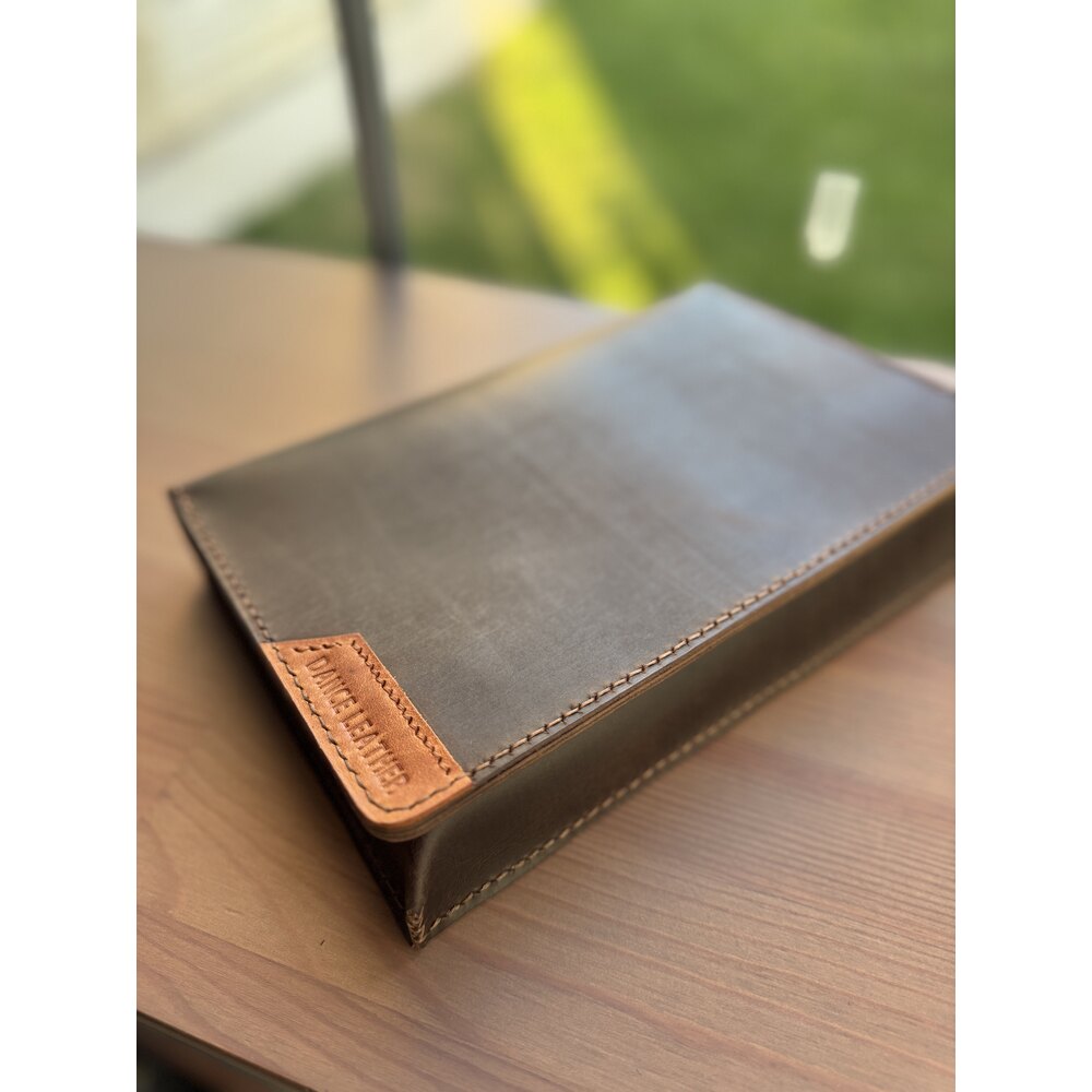Dark Brown Leather Pilot Logbook Case | Danceleather