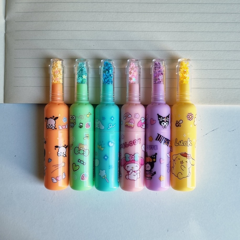 Kuromi Fosforlu Renkli Kalem Seti 6'lı | deydaatolye