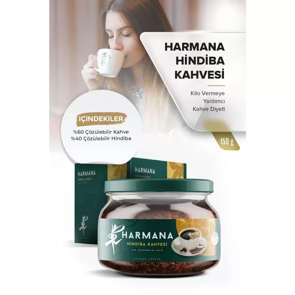 HARMANA Kilo Vermeye Yardımcı Kahve Diyeti 1 Aylık Kullanım Net 150gr