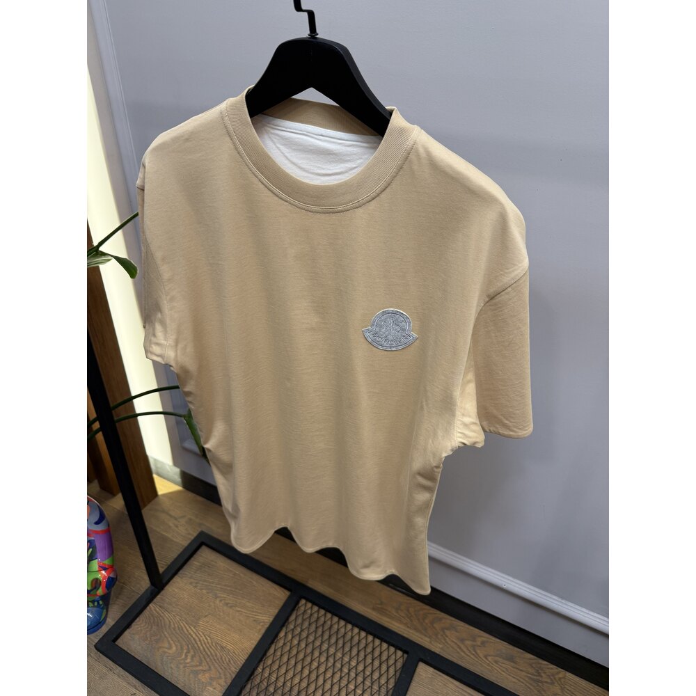 MON - Tshirt - Double Face Tee - Krem 