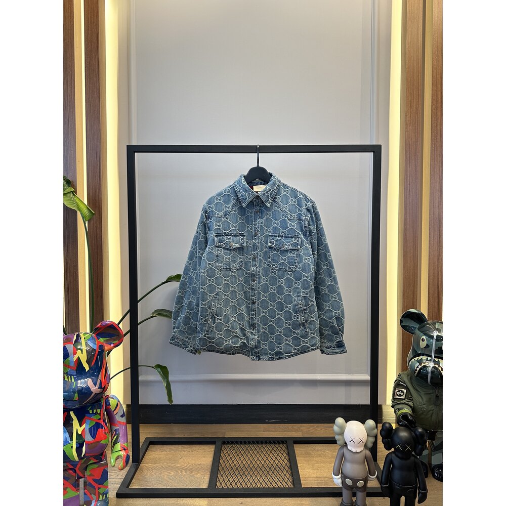 GUC - Ceket - Jaquard Denim - Mavi 