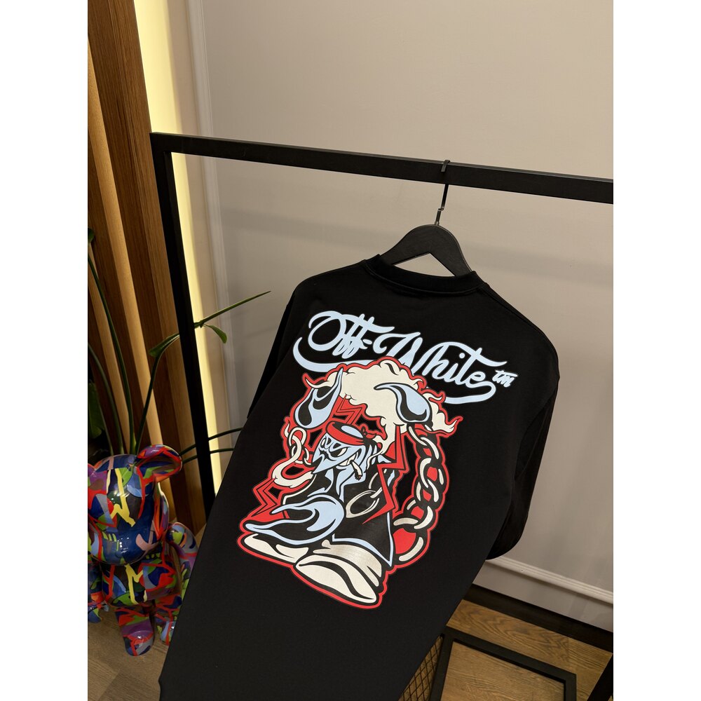 OW - Tshirt - Graphic Print - Siyah 