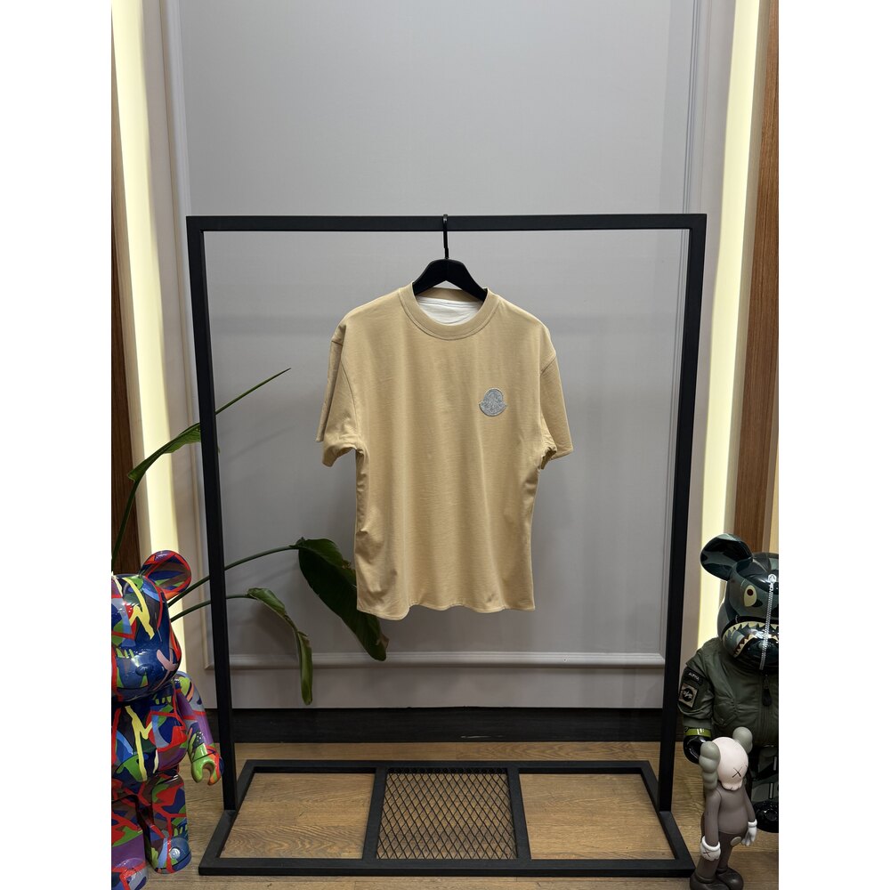MON - Tshirt - Double Face Tee - Krem 