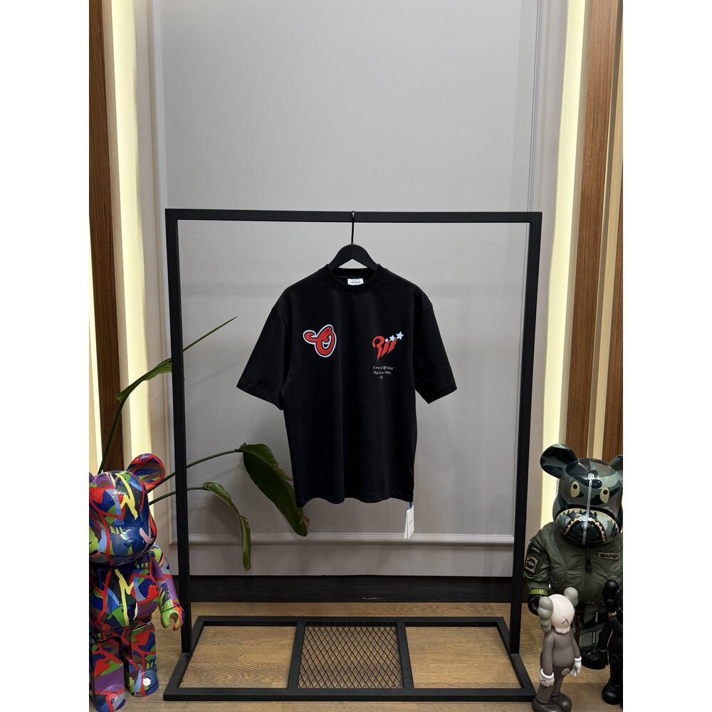 OW - Tshirt - Graphic Print - Siyah 