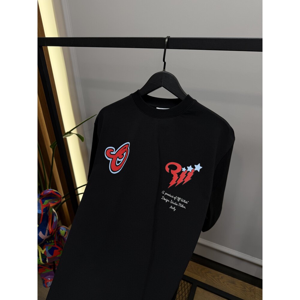 OW - Tshirt - Graphic Print - Siyah 