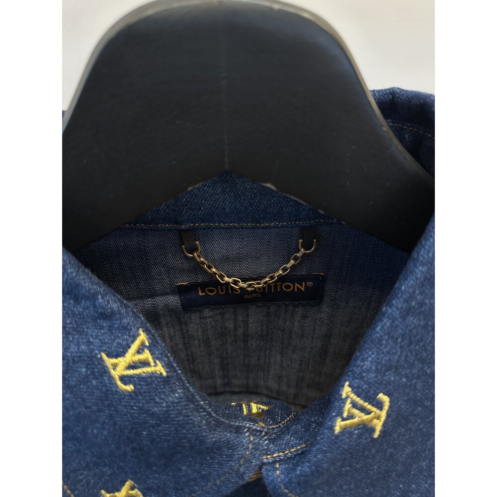 LVU - Gömlek - Embroidered Signature Denim - Mavi