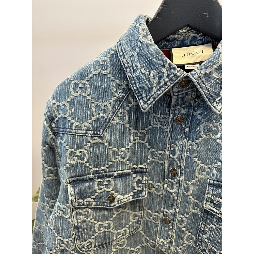 GUC - Ceket - Jaquard Denim - Mavi 
