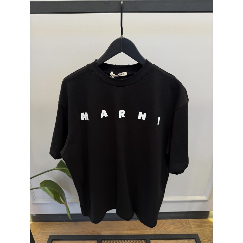 MAR - Tshirt - Chest Print - Siyah Beyaz 