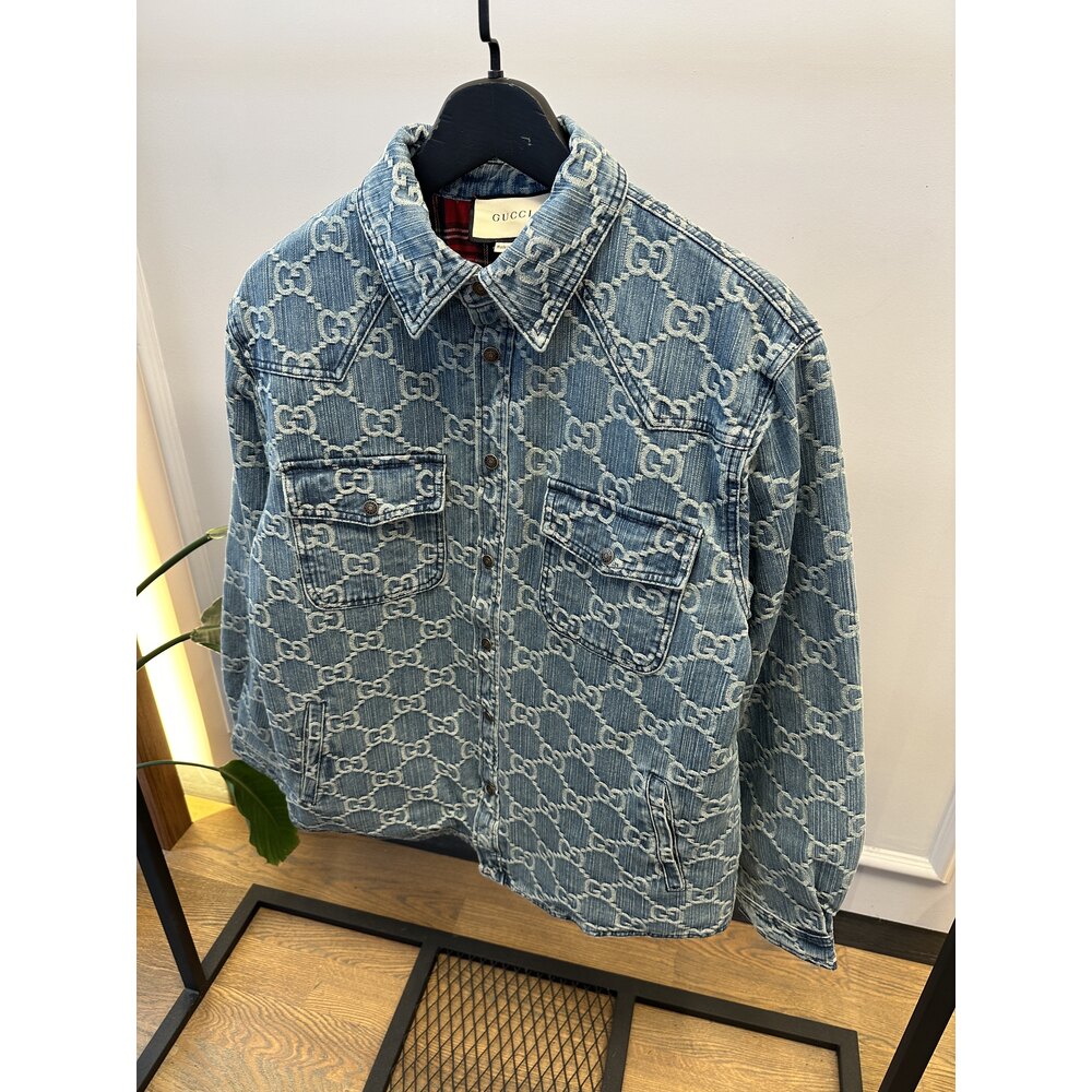 GUC - Ceket - Jaquard Denim - Mavi 