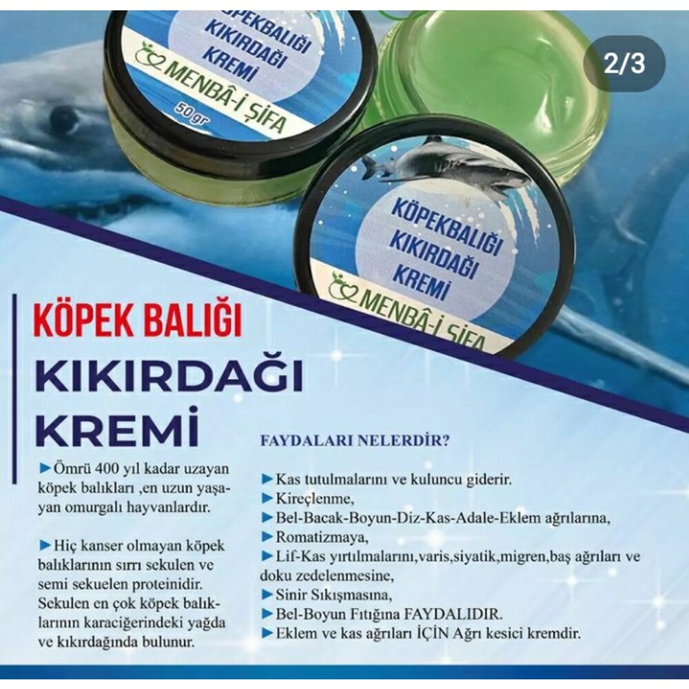 Köpek Balığı Kremi (Büyük)