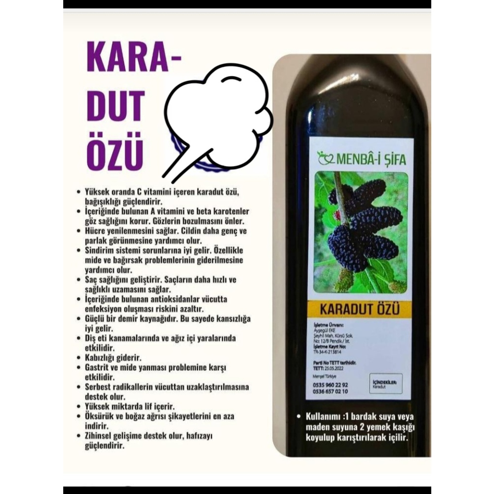 Karadut özü 