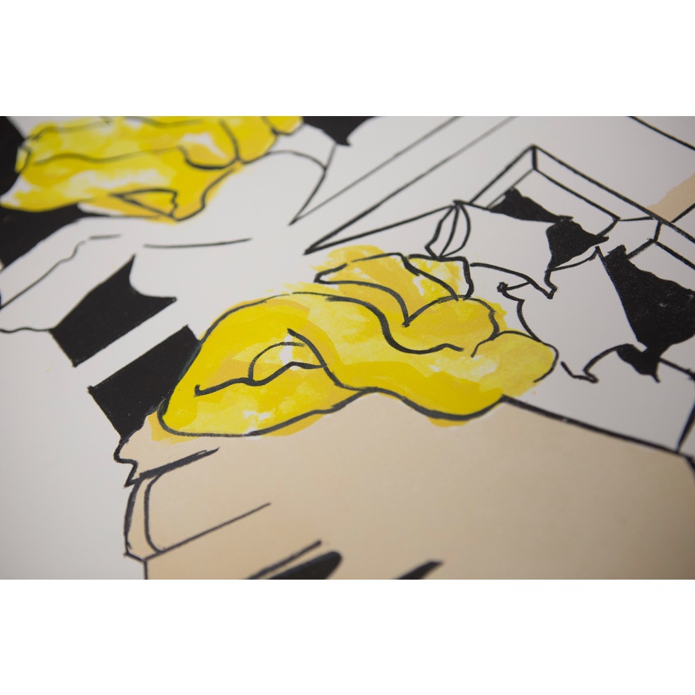 Zeynep Kaynar - Bakiyorum. Gormeye calisiyorum. Neyi? (after Bulent Erkmen) - Lithography 