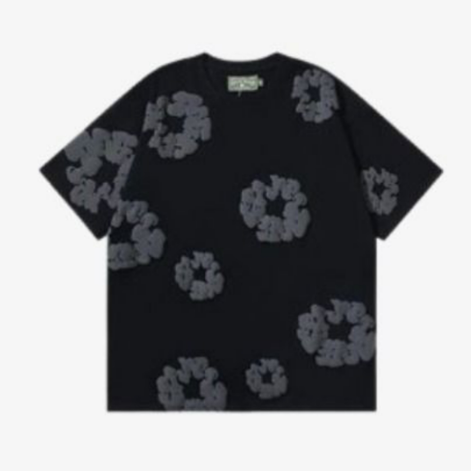 Denim Tears T-Shirt Tam Siyah | Drippy G