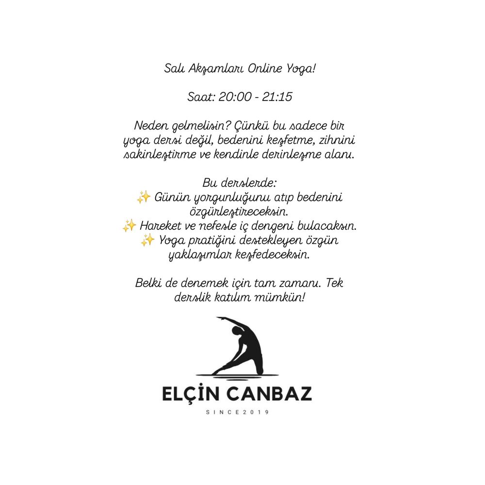 Salı Akşamı Online Yoga