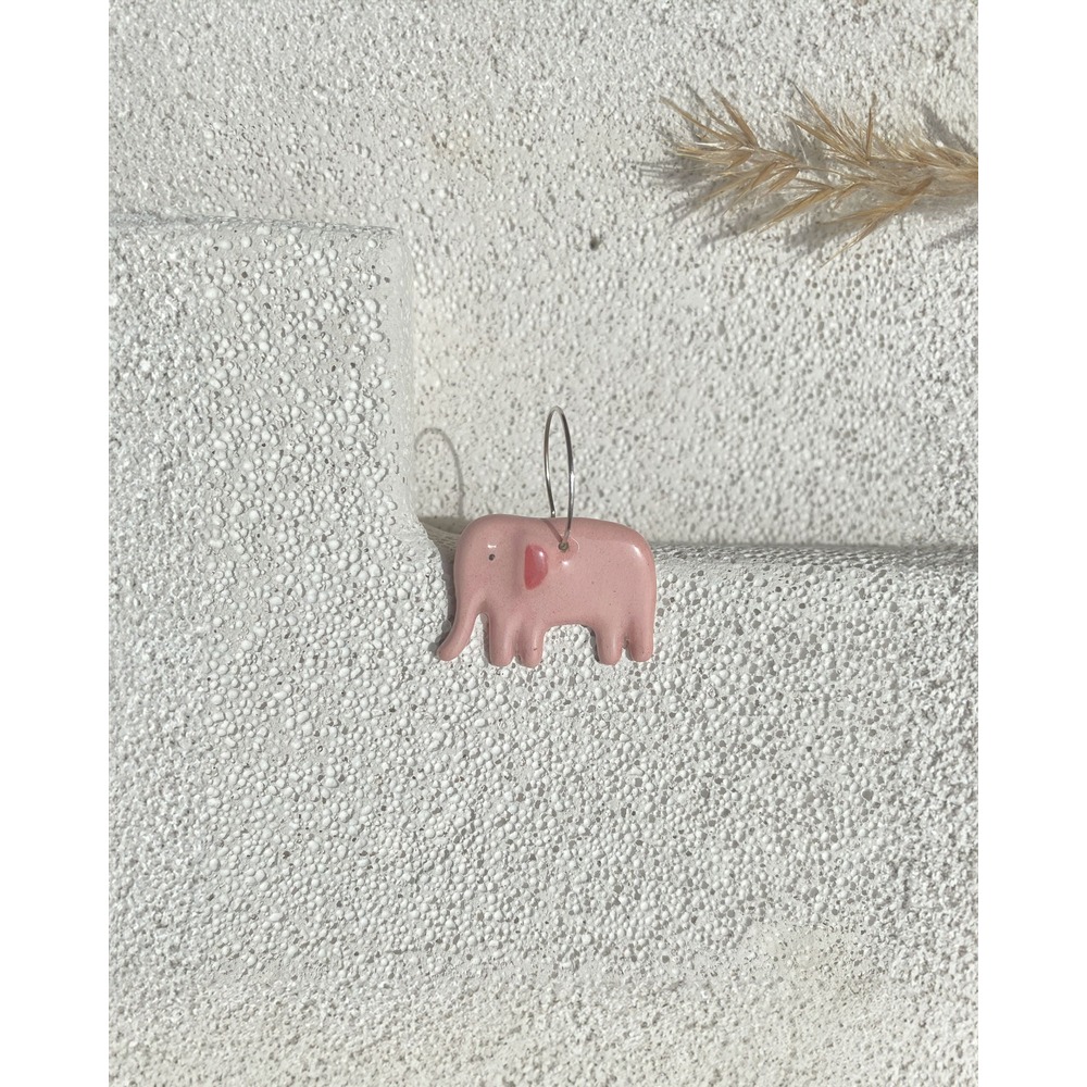 Fil Pembe Küpe