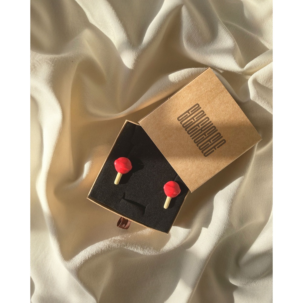 Lolipop Kırmızı Küpe