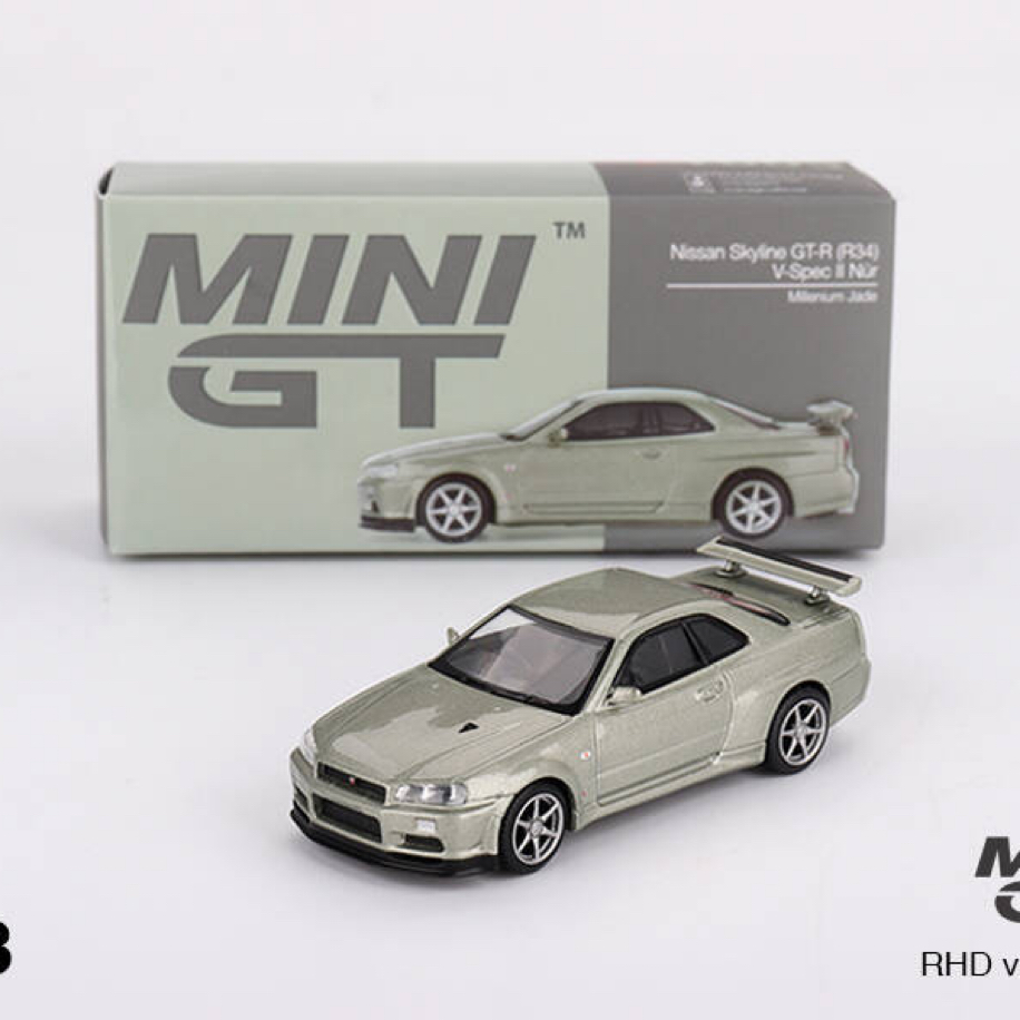 MINI GT #1013 Nissan Skyline GT-R (R34) V-Spec II Nür Millenium