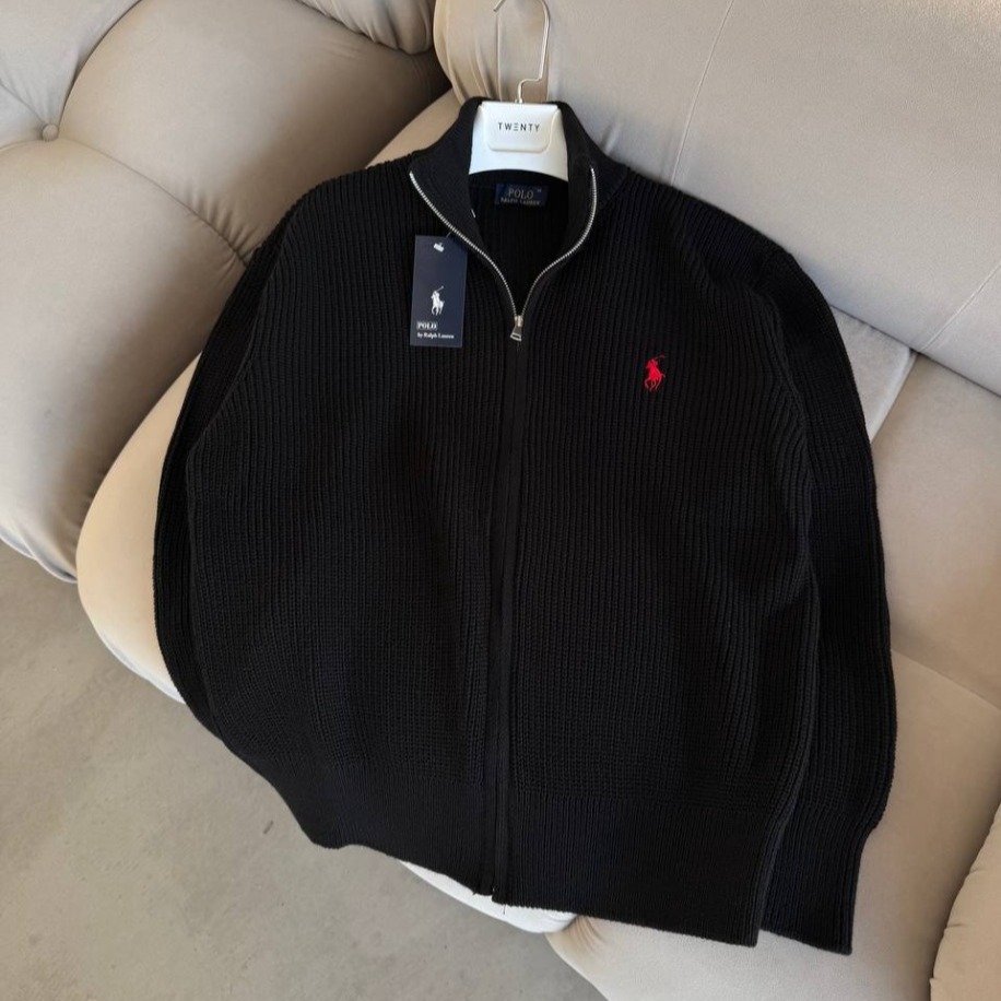 Ralph Lauren Tam Fermuar Triko Premium