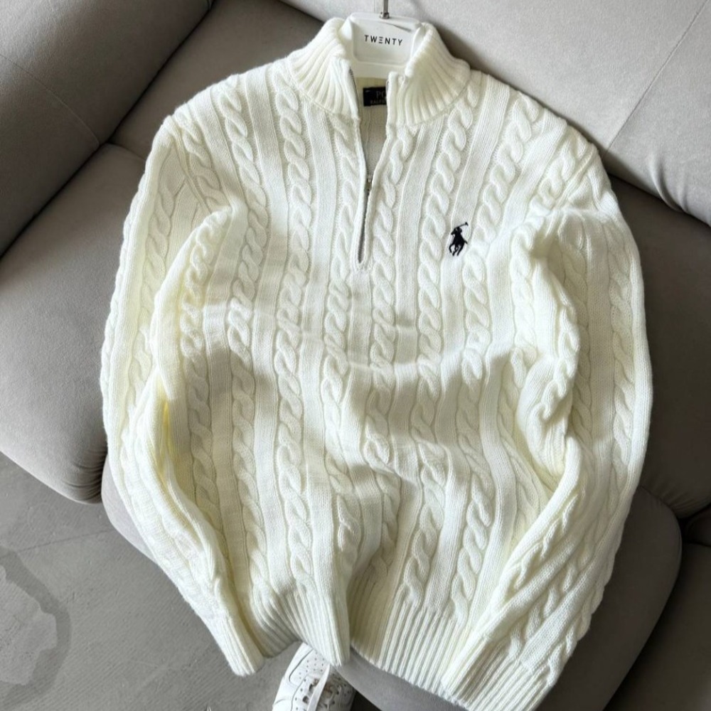 Ralph Lauren Yarım Fermuar Triko Premium