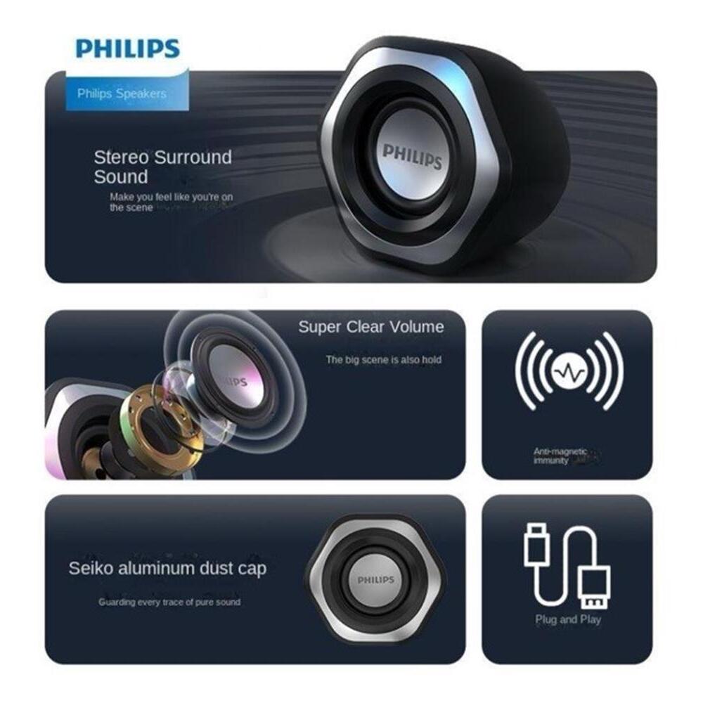 Philips Spa2209 2.0 USB/ 3.5MM Jack Hoparlör Ses Kontrol Tuşu