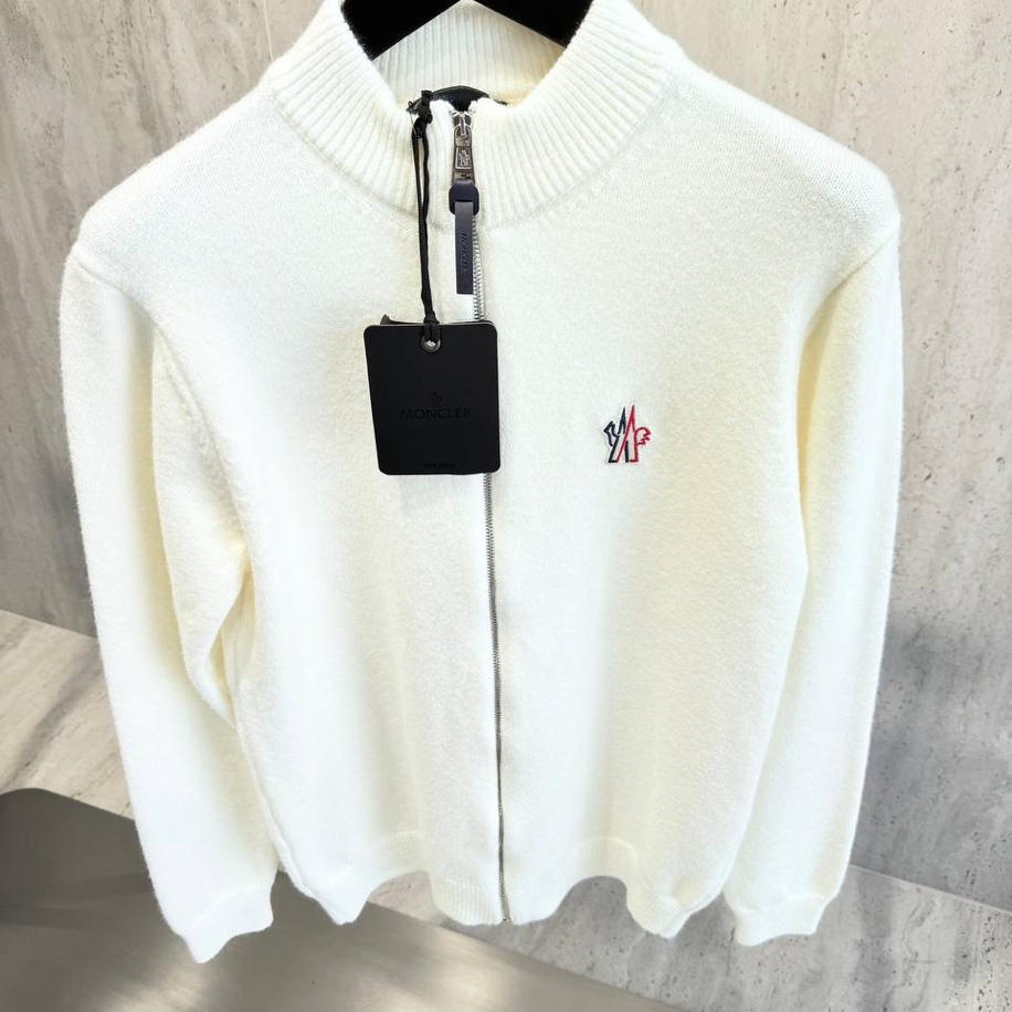 Moncler Beyaz Yün Hırka | famousclothesco