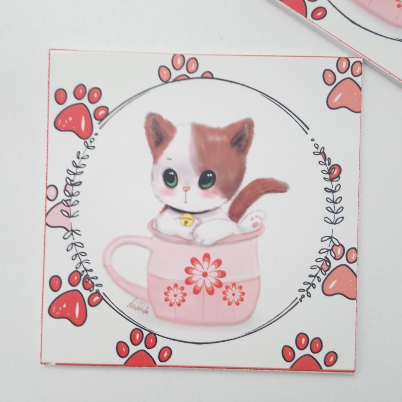 Minnos kedi bardak atliği 2'li