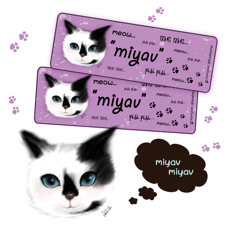 miyav kitap ayracı /kedi ayraç /kedi kitap ayracı 