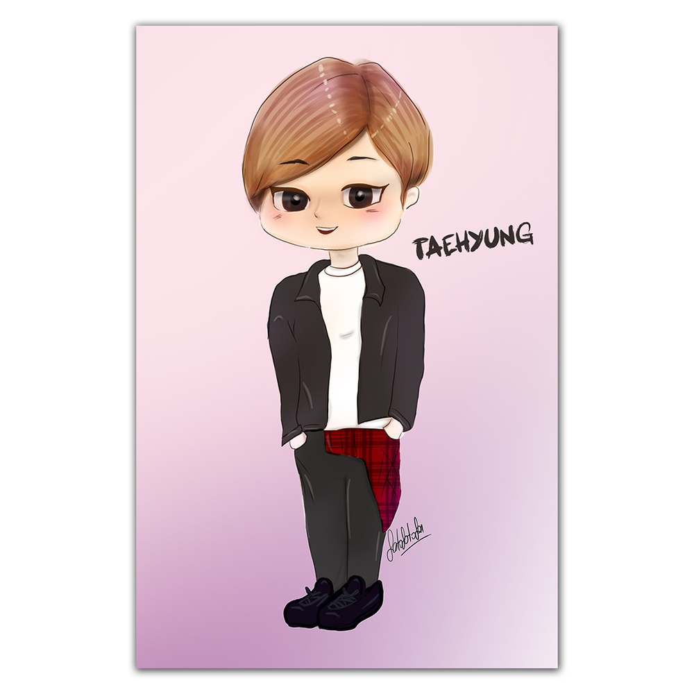 Tae hyung Kartpostal-Chibi