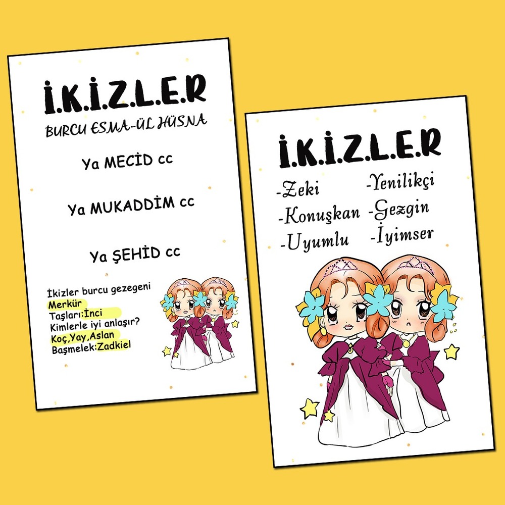 İkizler Burcu Olumlama Mini Set